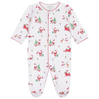 White Christmas Capers Babygrow