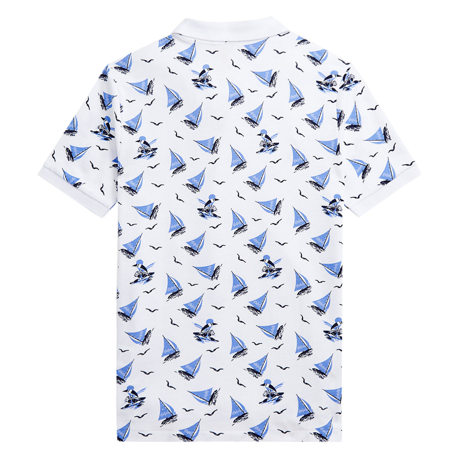 Boys White Logo Polo Shirt, 1, hi-res image number null