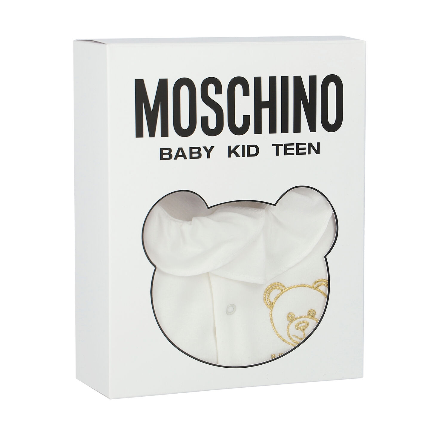 Baby Girls Ivory Teddy Logo Babygrow, 1, hi-res image number null