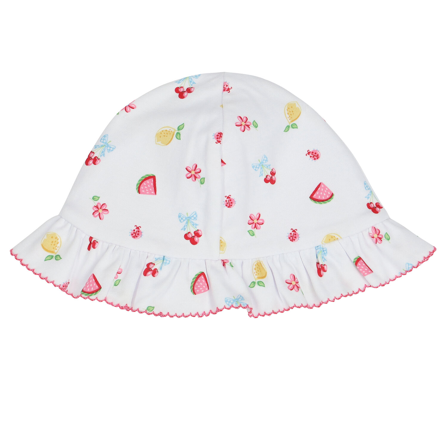 Baby Girls White Tropical Dreams Hat, 1, hi-res