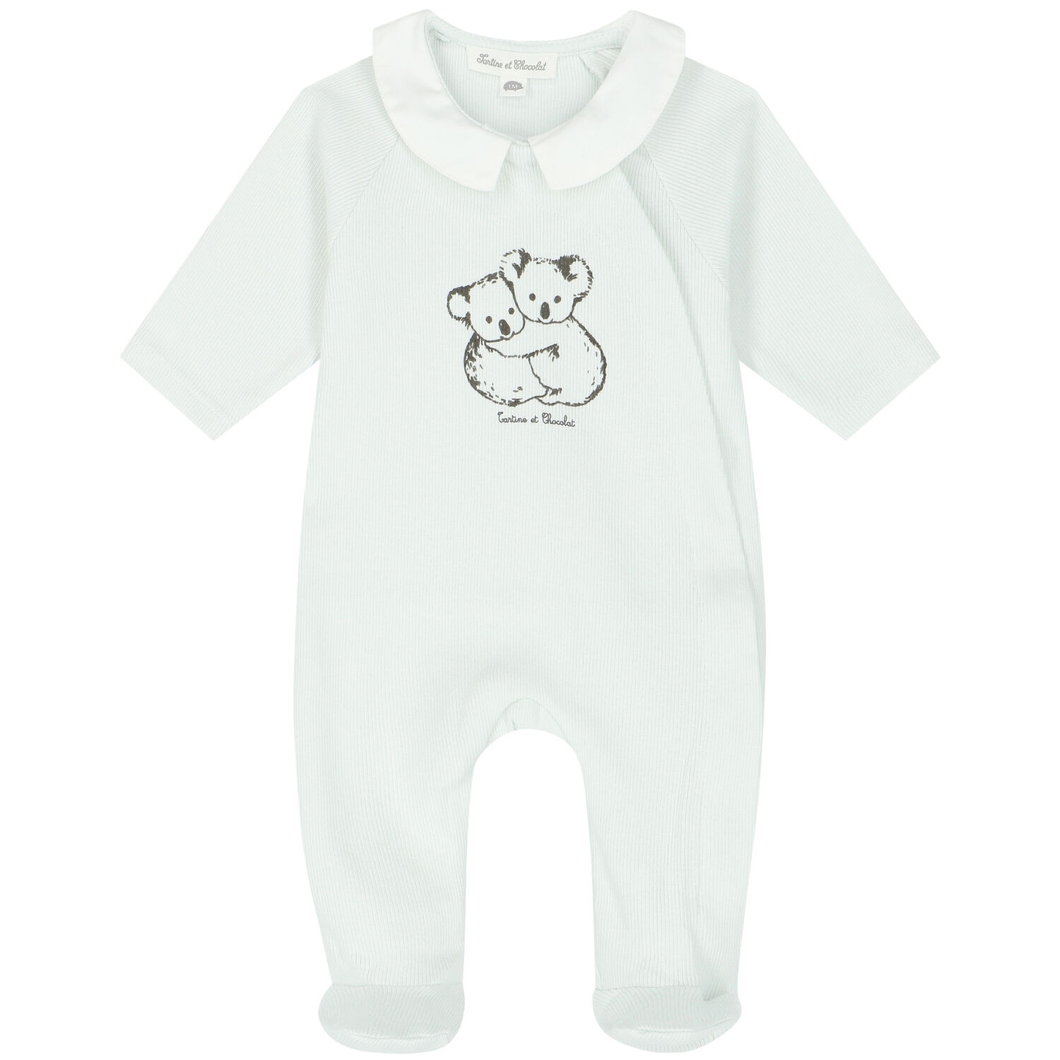 Blue Koala Ribbed Babygrow, 1, hi-res