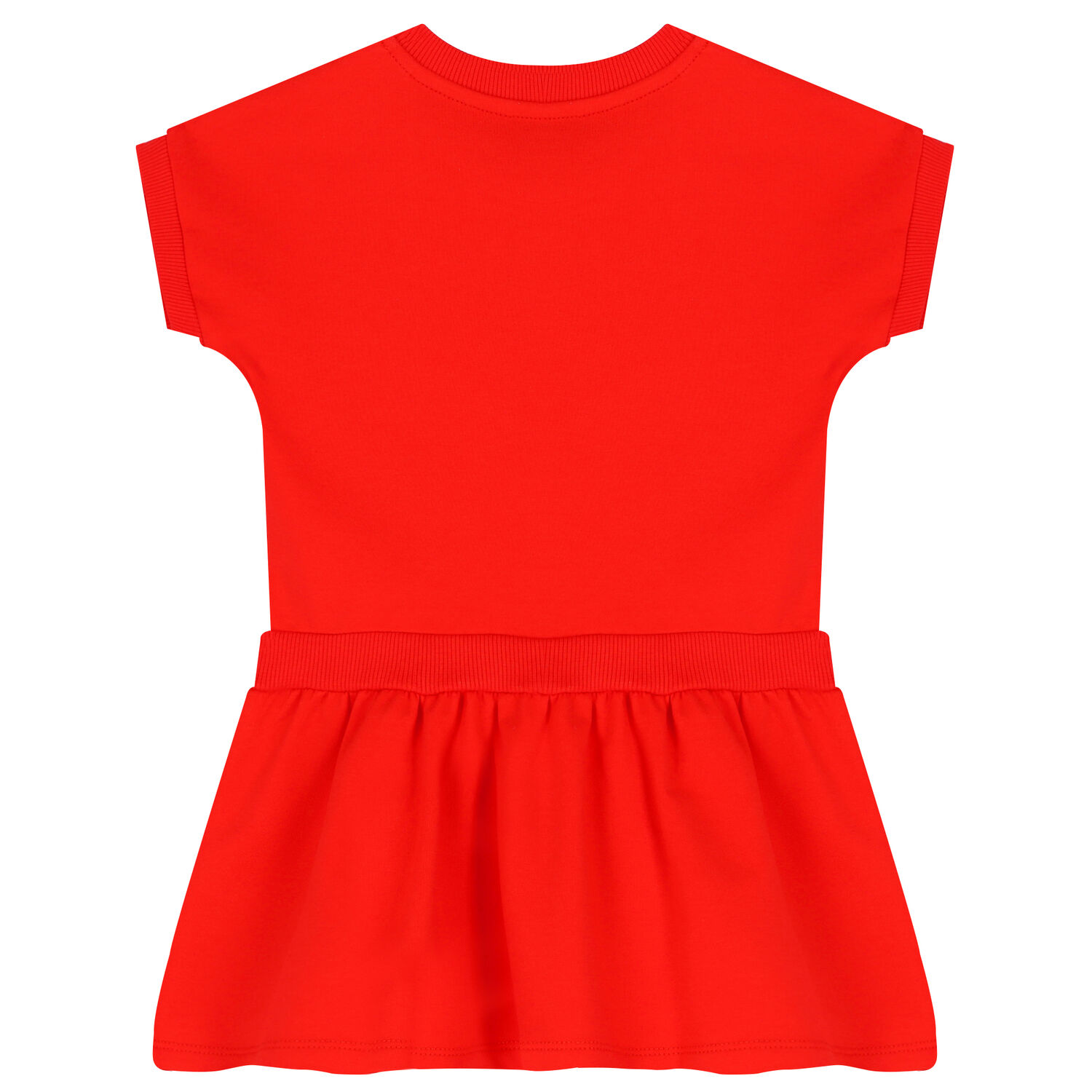 Younger Girls Red Teddy Logo Dress, 3, hi-res