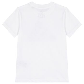 Boys White & Black Logo T-Shirt