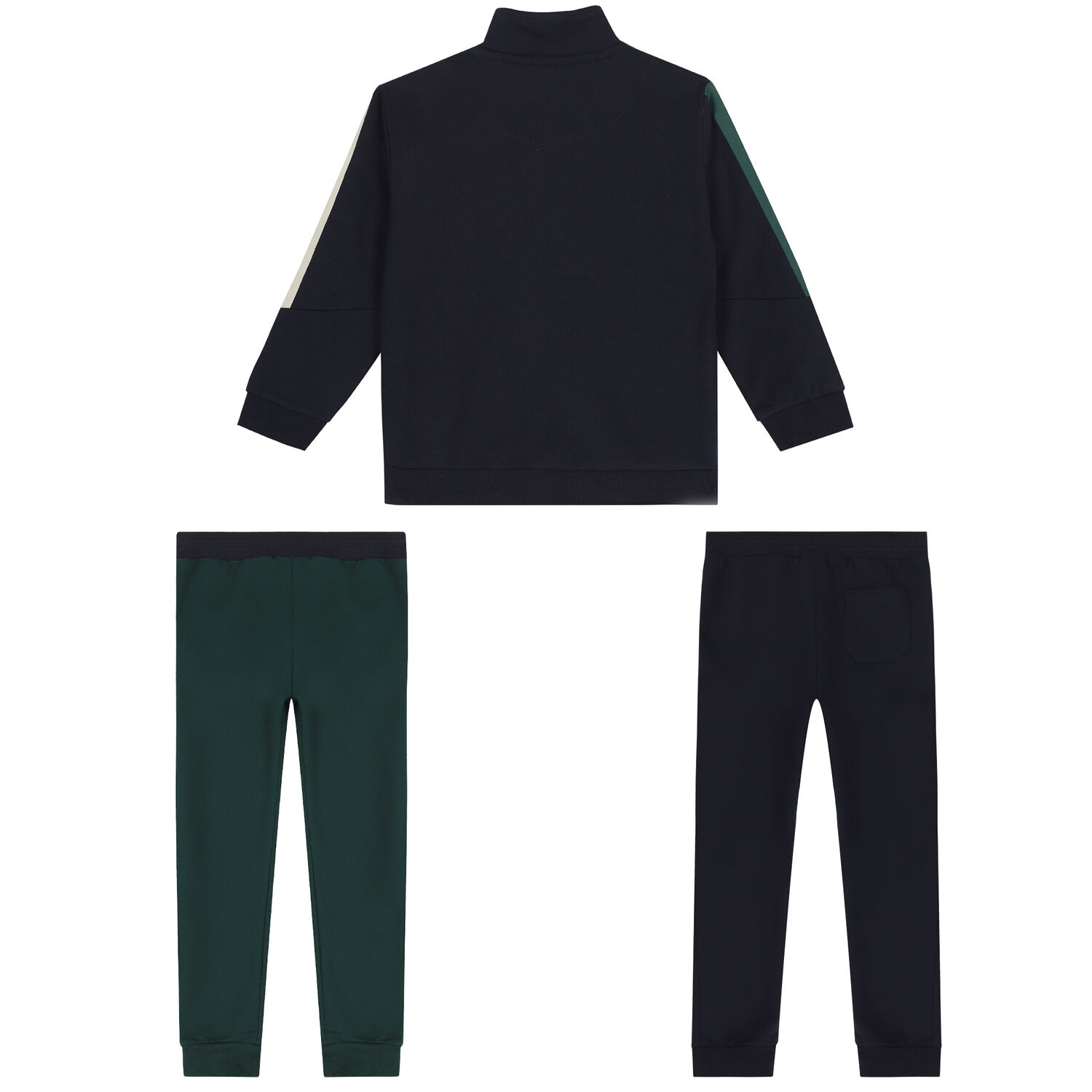 Boys Navy & Green Logo Tracksuit, 1, hi-res