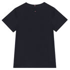 Girls Navy Logo T-Shirt, 2, hi-res
