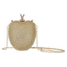 Girls Gold Embellished Satin Bag, 1, hi-res