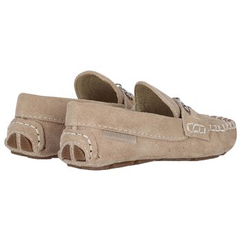 Boys Beige Suede Shoes