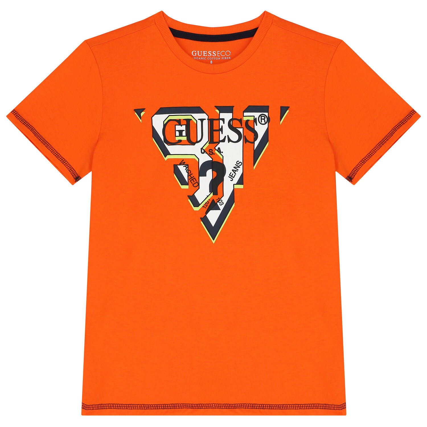 Boys Orange Logo T-Shirt, 3, hi-res
