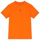 Boys Orange Logo T-Shirt, 2, hi-res