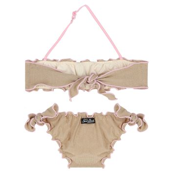 Girls Gold & Pink Bikini