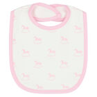 Baby Girls Ivory & Pink Horse Bib, 1, hi-res