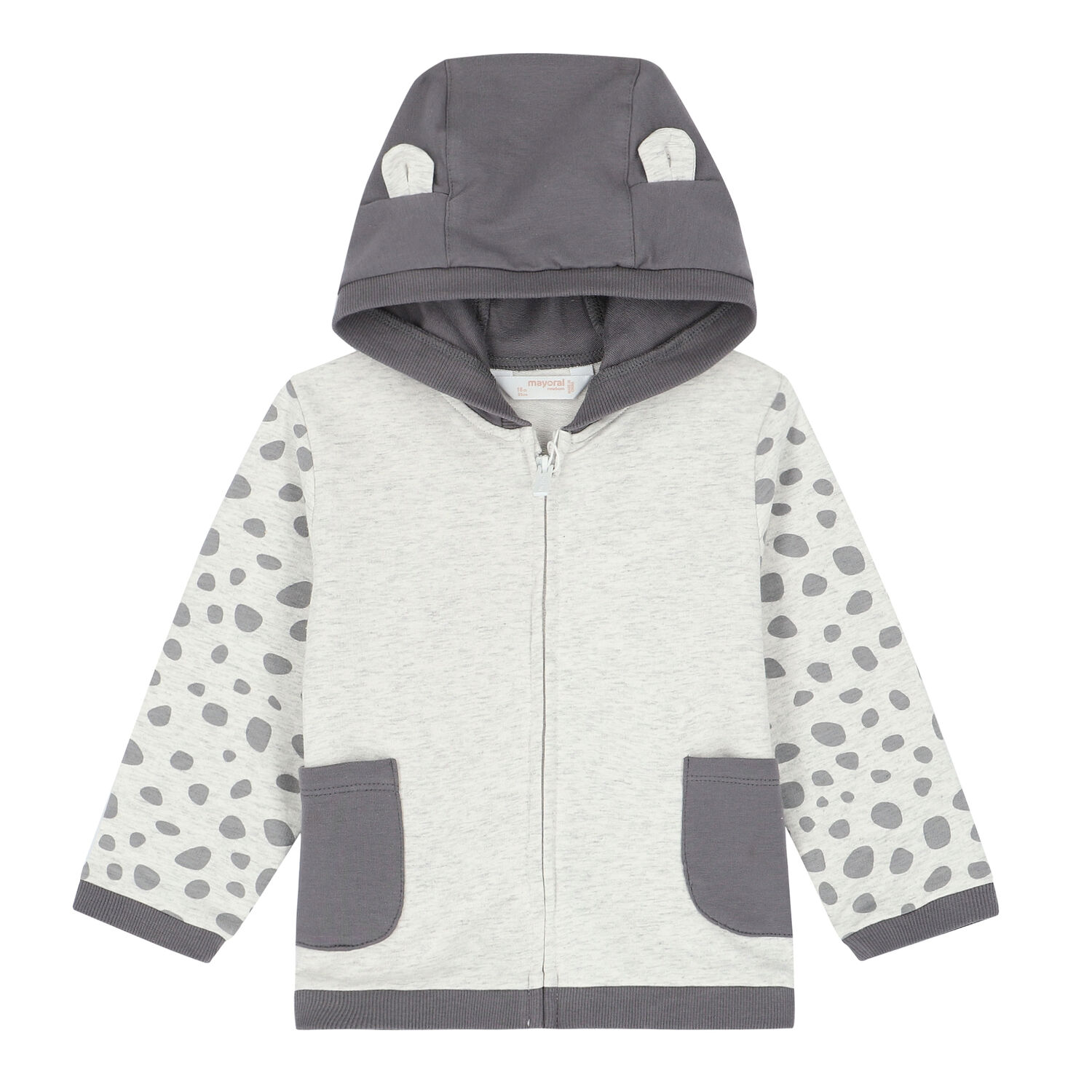 Baby Boys Grey & White Tracksuit (3 Piece), 1, hi-res image number null