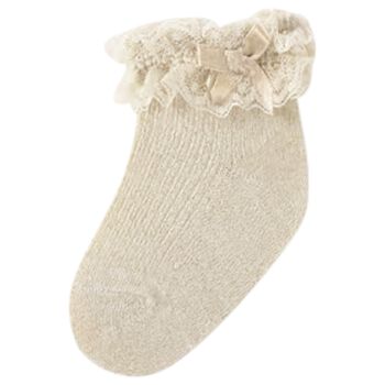 Baby Girls Beige Lace Socks