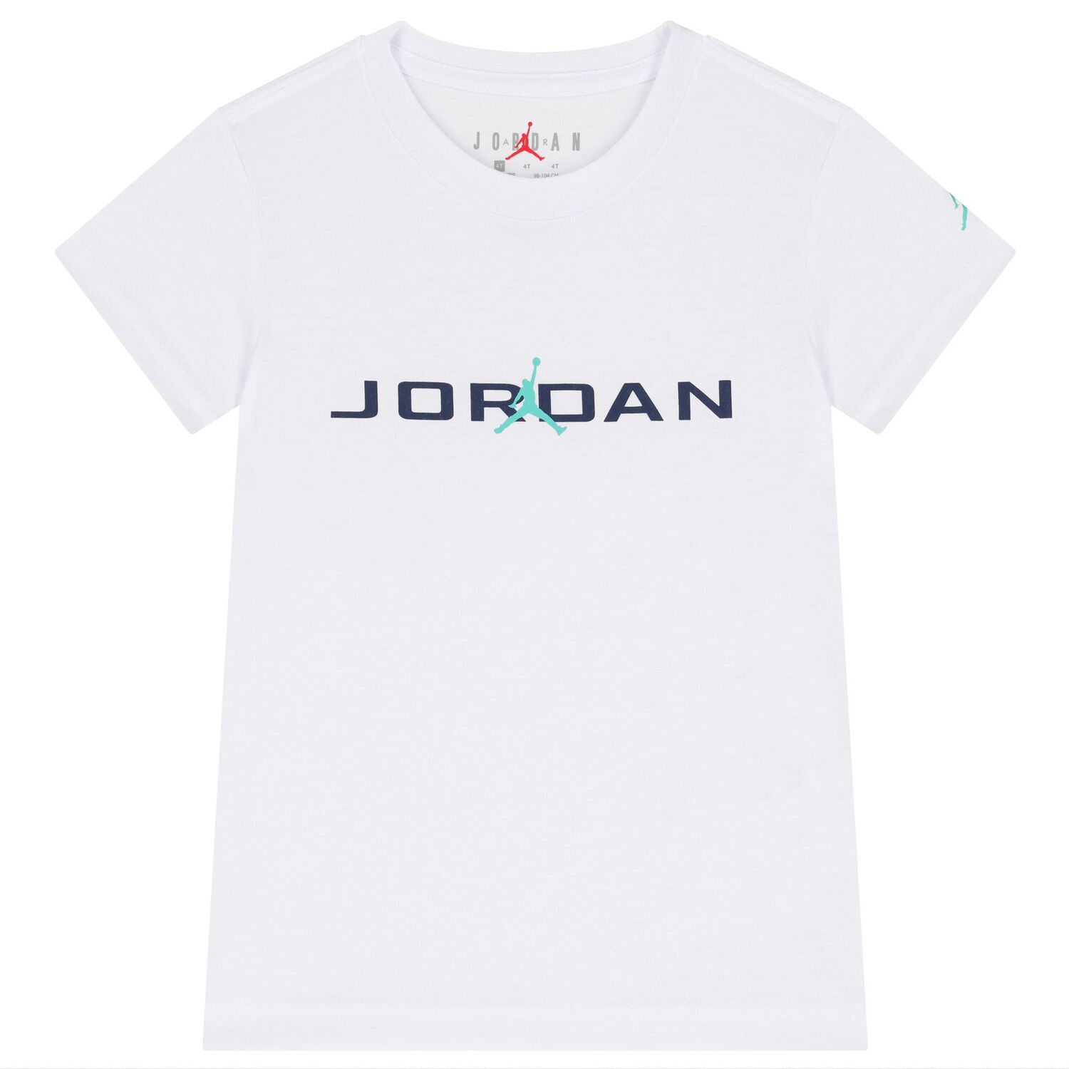Younger Boys White & Green Jordan Shorts Set, 1, hi-res