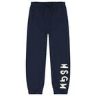 Navy Blue Logo Joggers, 3, hi-res