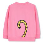 Girls Pink Tiger Logo Sweatshirt, 1, hi-res