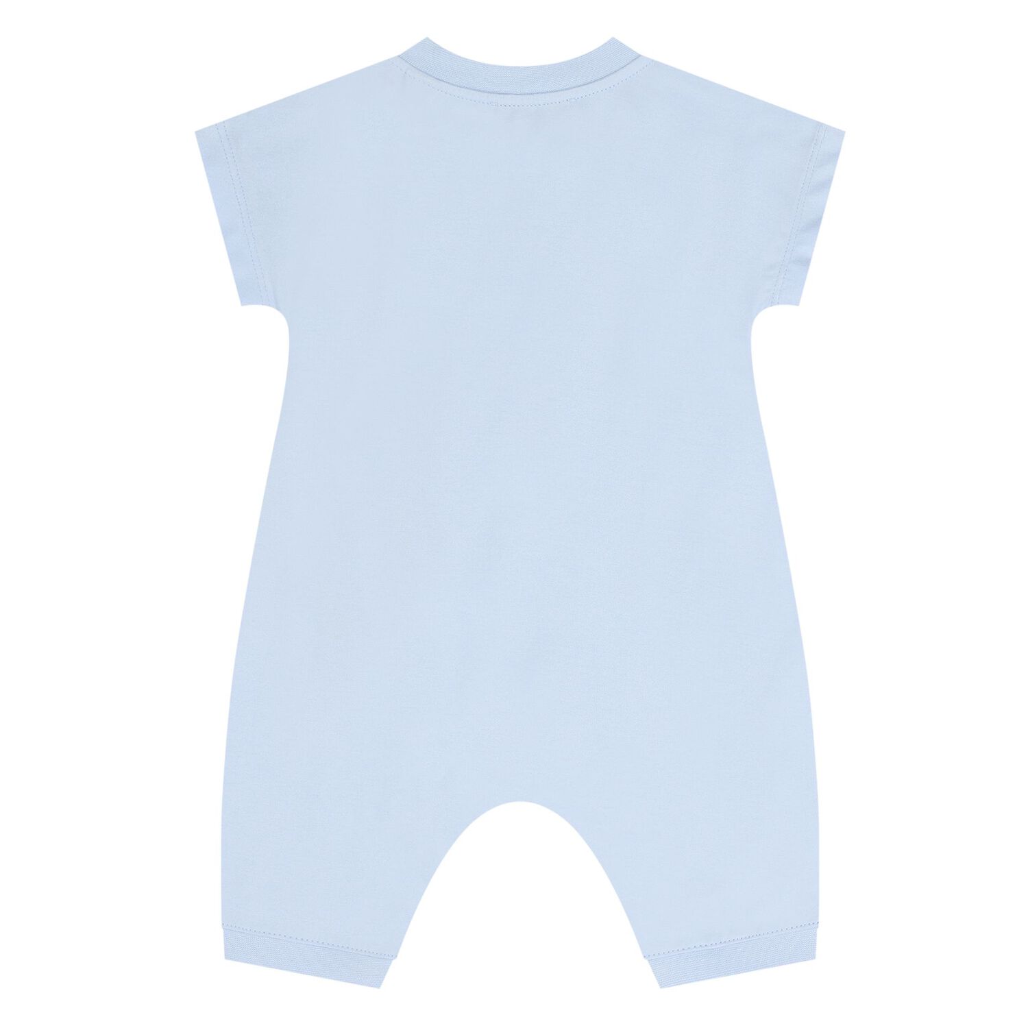 Baby Boys Blue Teddy Bear Logo Romper, 1, hi-res