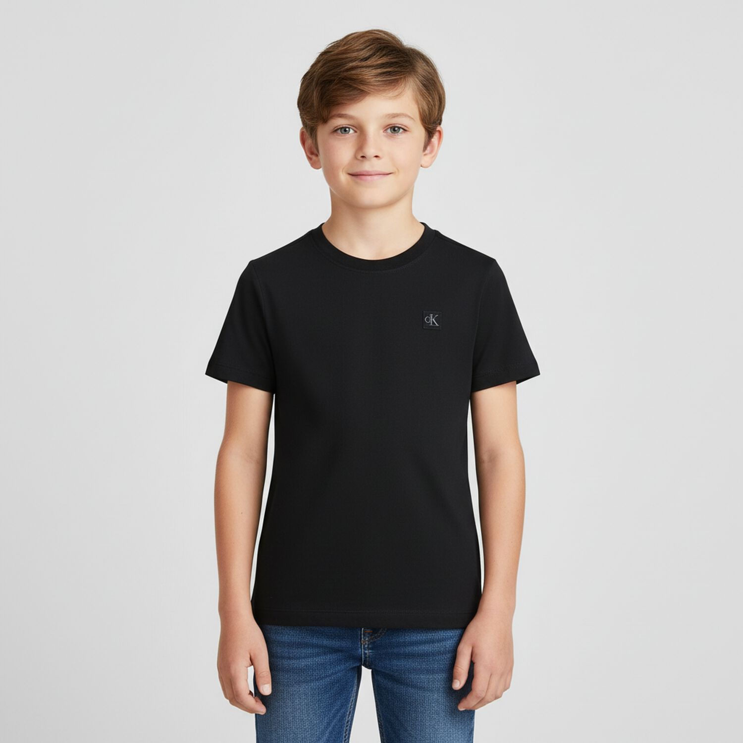 Boys Black Logo T-Shirt, 2, hi-res