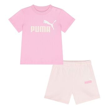 Younger Girls Pink Logo Shorts Set