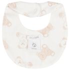 Ivory & Beige Teddy Bear Baby Bib, 1, hi-res
