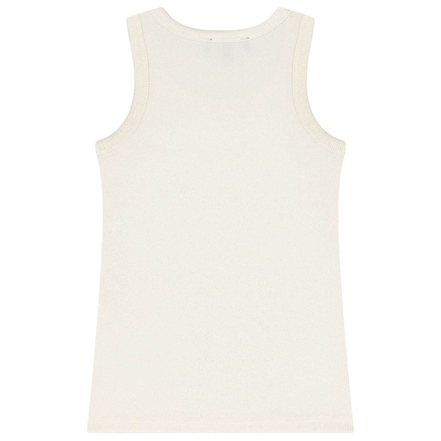 Girls Beige Logo Sleeveless Top, 1, hi-res