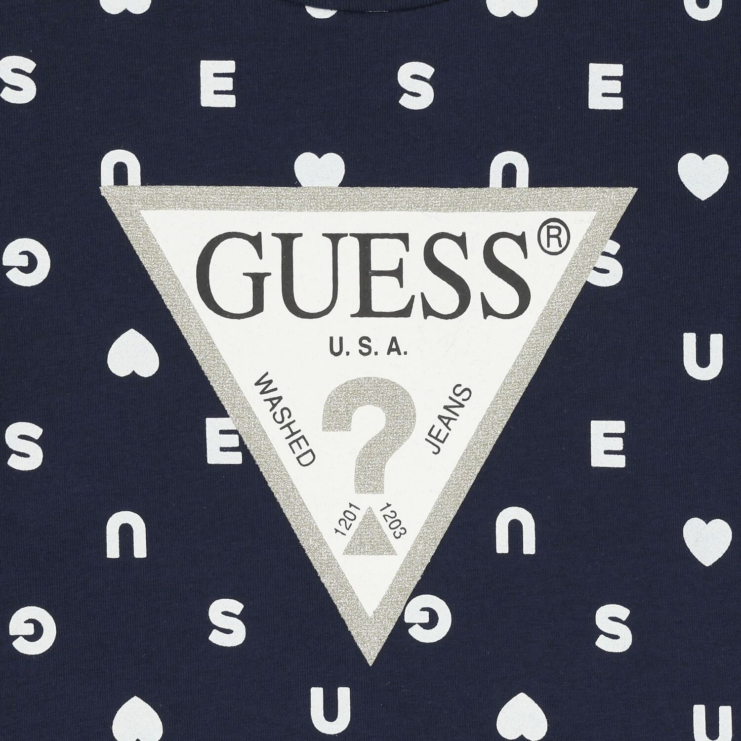 Girls Navy Blue Logo T-Shirt, 2, hi-res