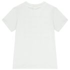 Boys White Logo T-Shirt, 1, hi-res