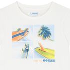 Boys White & Blue Surfing Board Shorts Set, 1, hi-res