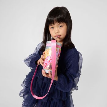 Girls Multi-Coloured Embellished Drink-Cup Hand Bag ( 17.5cm )