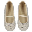 Girls Beige Embellished Shoes, 1, hi-res