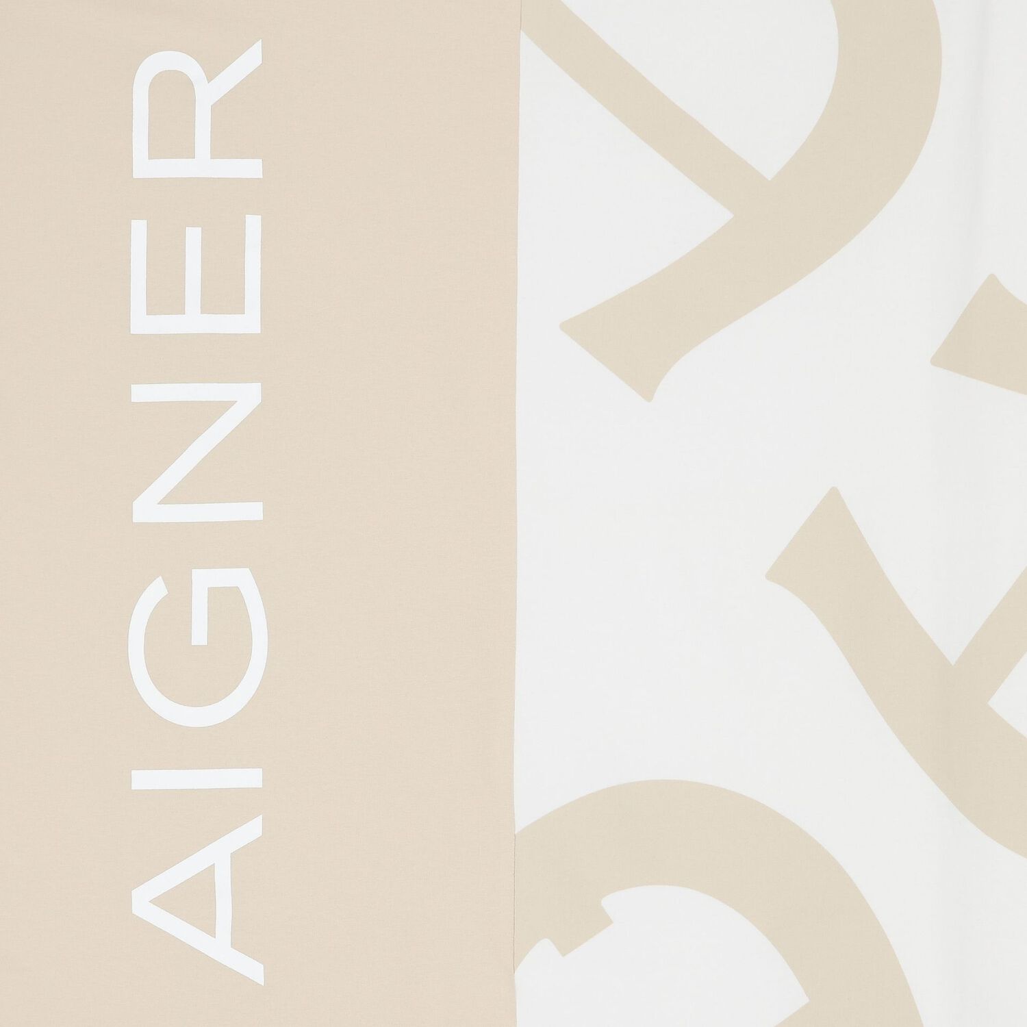 Beige & White Logo Baby Blanket, 1, hi-res