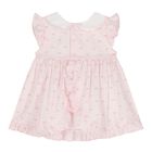 Baby Girls Pink & White Bow Dress Set, 1, hi-res