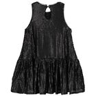 Girls Black Embellished Sequin Dress, 1, hi-res