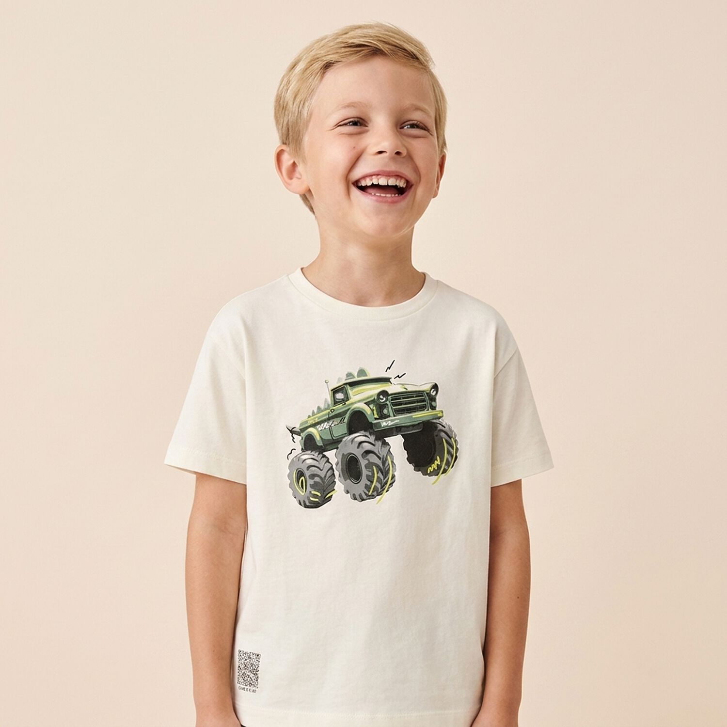 Boys Ivory Monster Truck T-Shirt, 1, hi-res