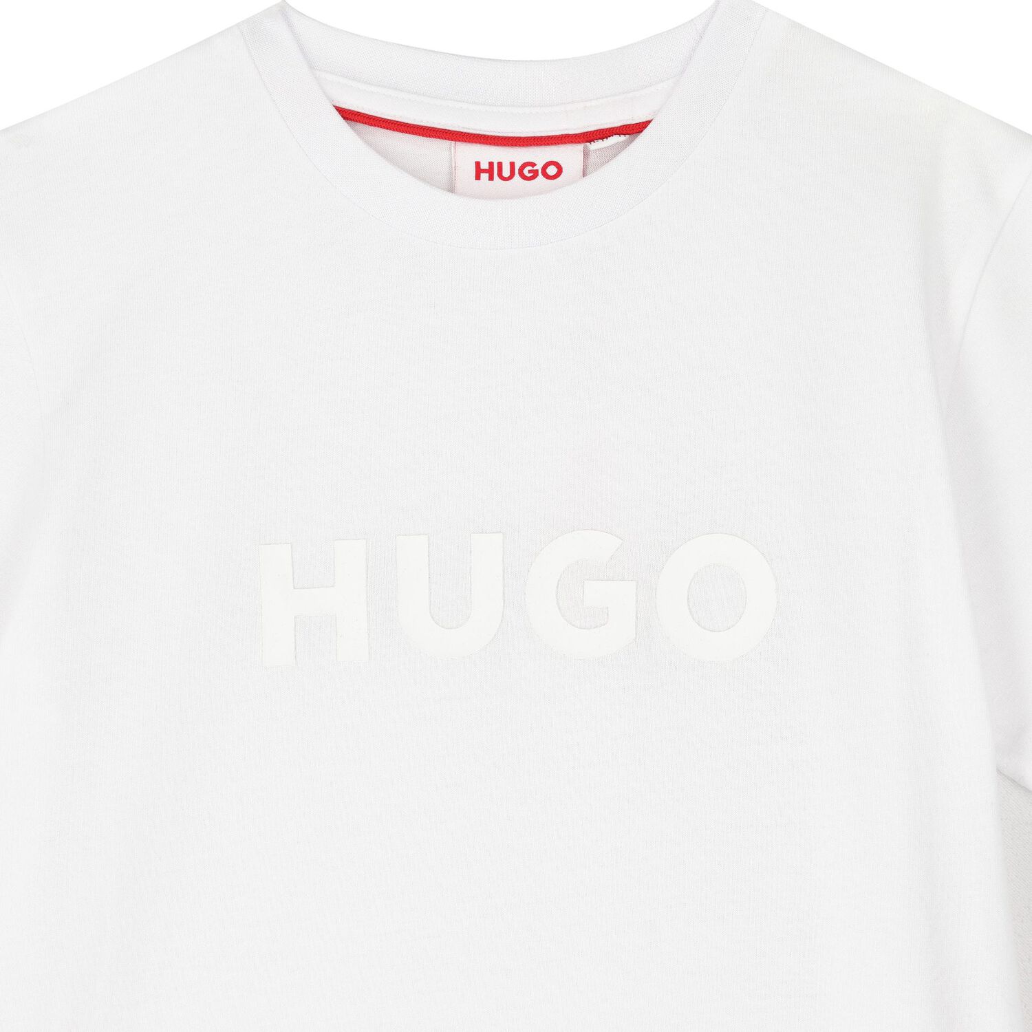 Boys White Cotton Logo T-Shirt, 3, hi-res