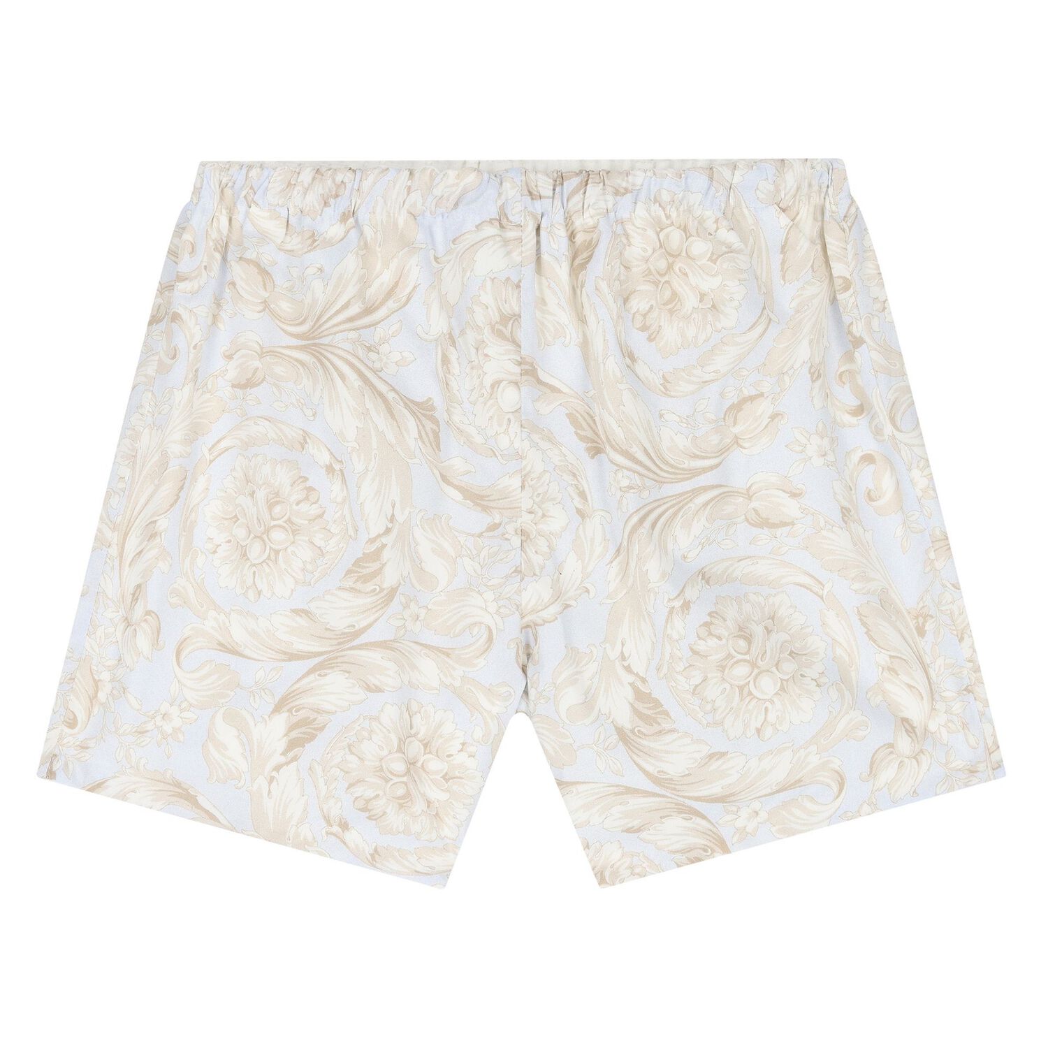 Baby Boys Ivory & Blue Barocco Shorts Set, 1, hi-res