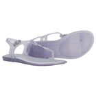 Girls White Glitter Solar Sandals, 1, hi-res