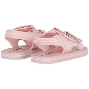 Girls Pink Choupette & Karl Sandals