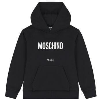 Black Logo Hooded Top