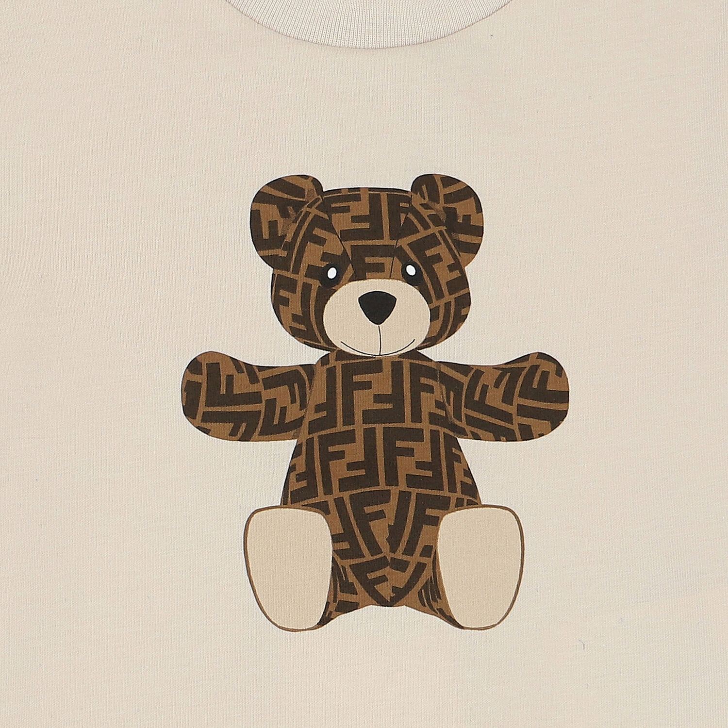 Beige Teddy Logo T-Shirt, 1, hi-res
