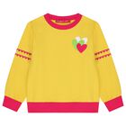Girls Yellow Heart Logo Sweatshirt, 1, hi-res