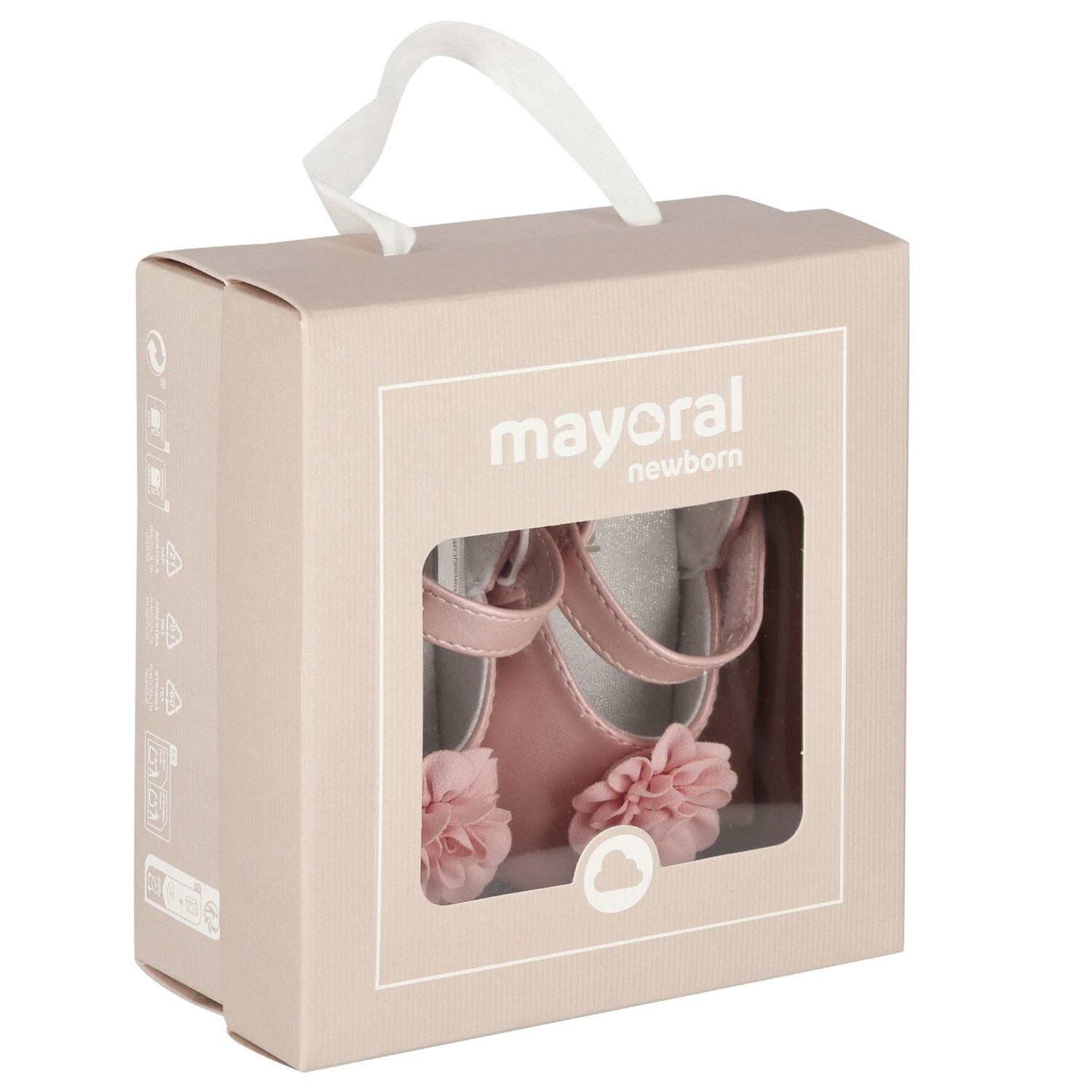 Baby Girls Pink Flower Pre Walker Shoes, 2, hi-res image number null