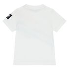 Younger Boys White Logo T-Shirt, 1, hi-res