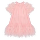 Baby Girls Pink Ruffled Tulle Dress Set, 1, hi-res