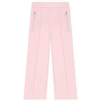 Girls Pink Embellished Logo Joggers