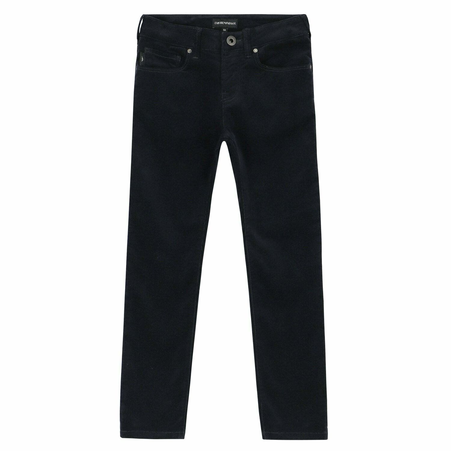 Boys Navy Blue Logo Jeans , 1, hi-res