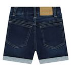 Younger Boys Blue Denim Shorts, 1, hi-res