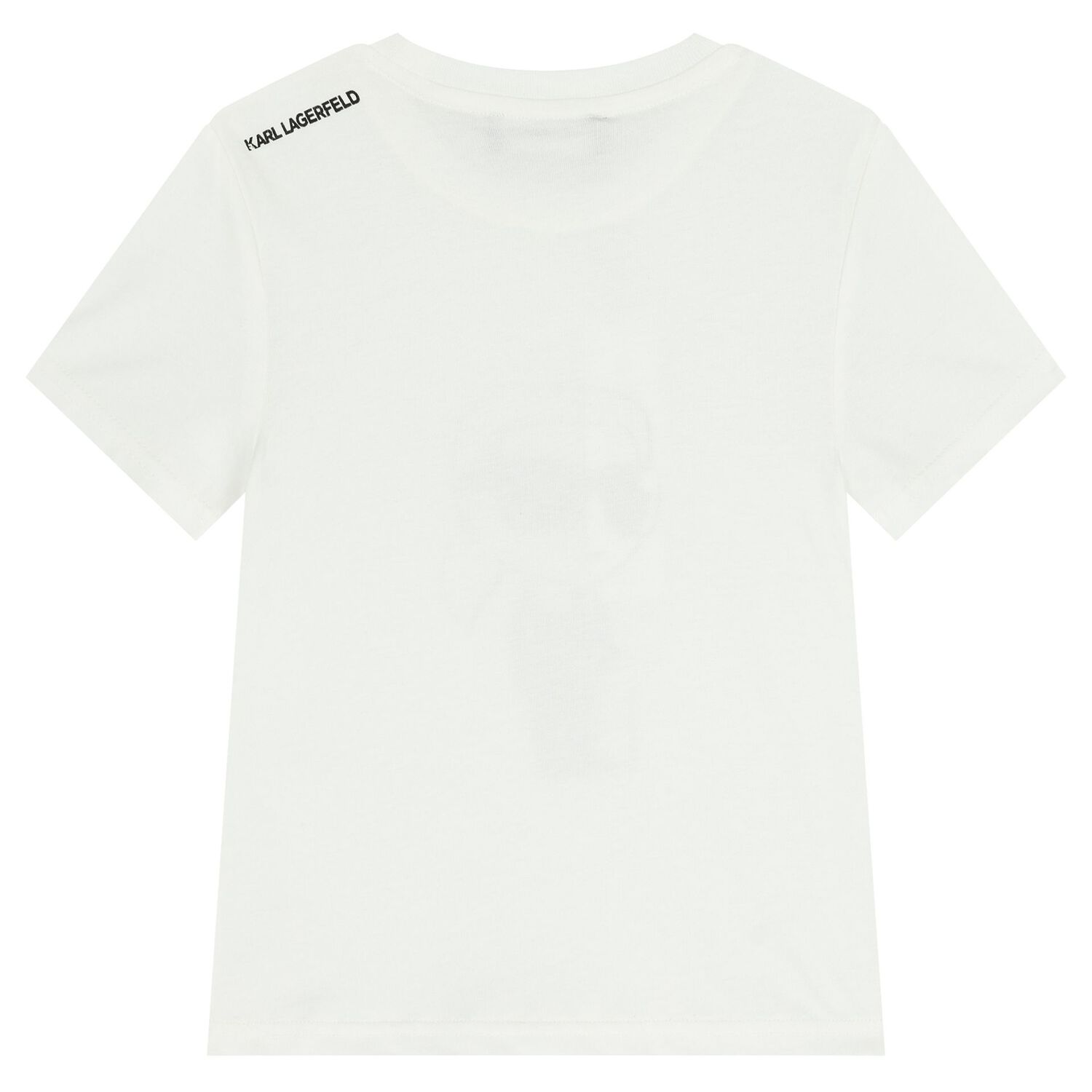 Boys White Ikonik Karl T-Shirt, 2, hi-res