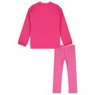 Girls Pink Gingham Leggings Set, 1, hi-res