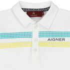 Younger Boys White Logo Polo Shirt, 1, hi-res